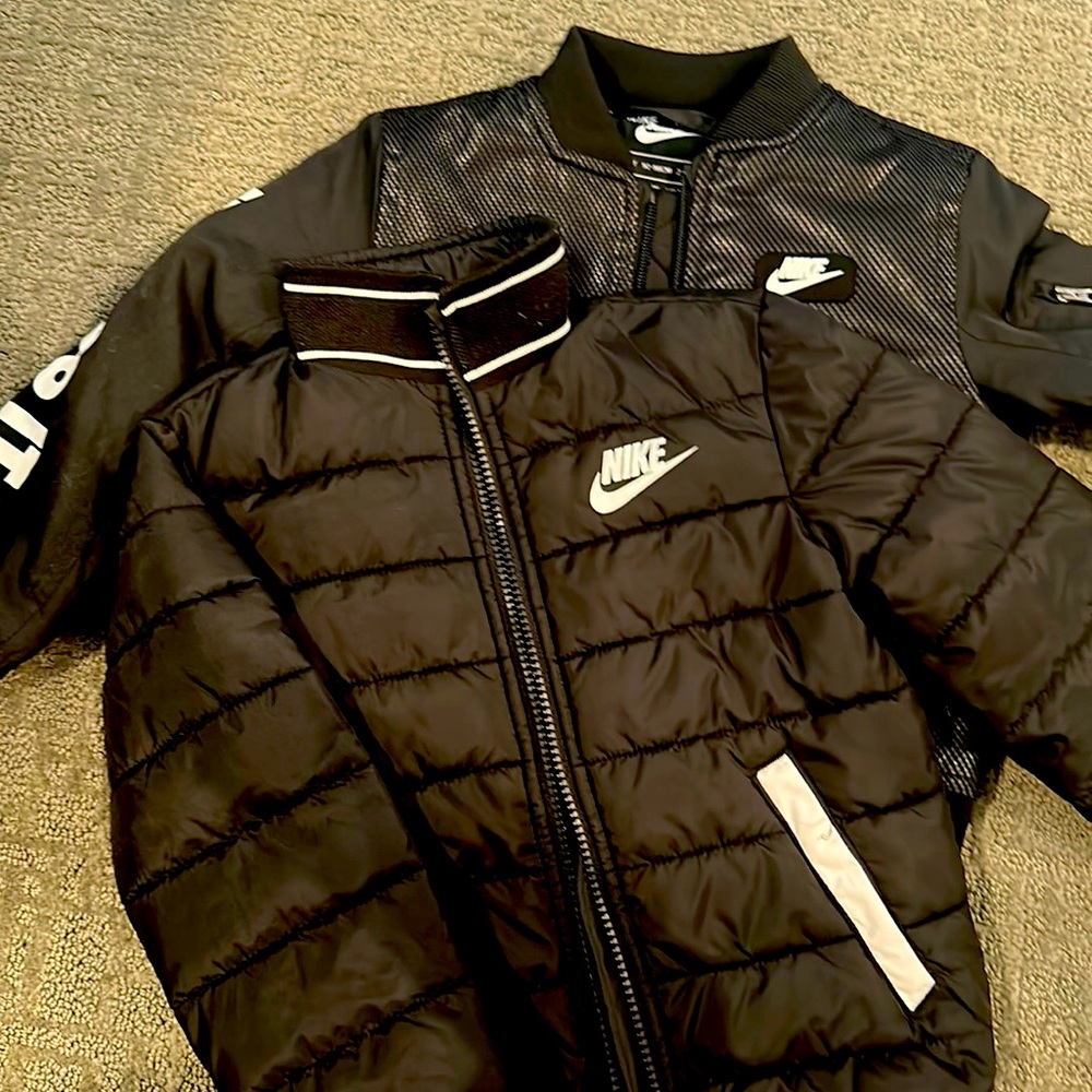 Two black Nike Toddler Jackets